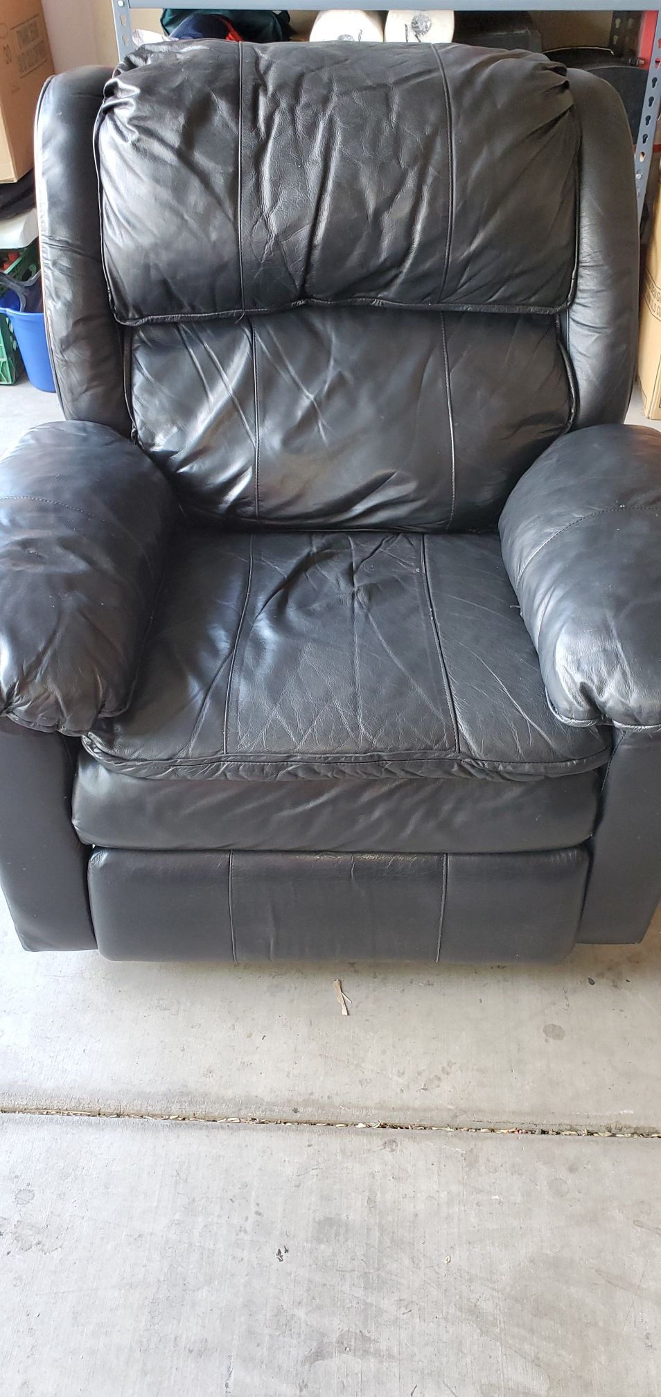 Black Recliner leather