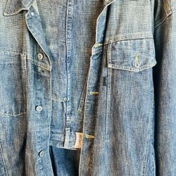 Sean Jean Men’s Denim Jacket with Jeans pants Size 38 (Good Gift For Any Occasion)