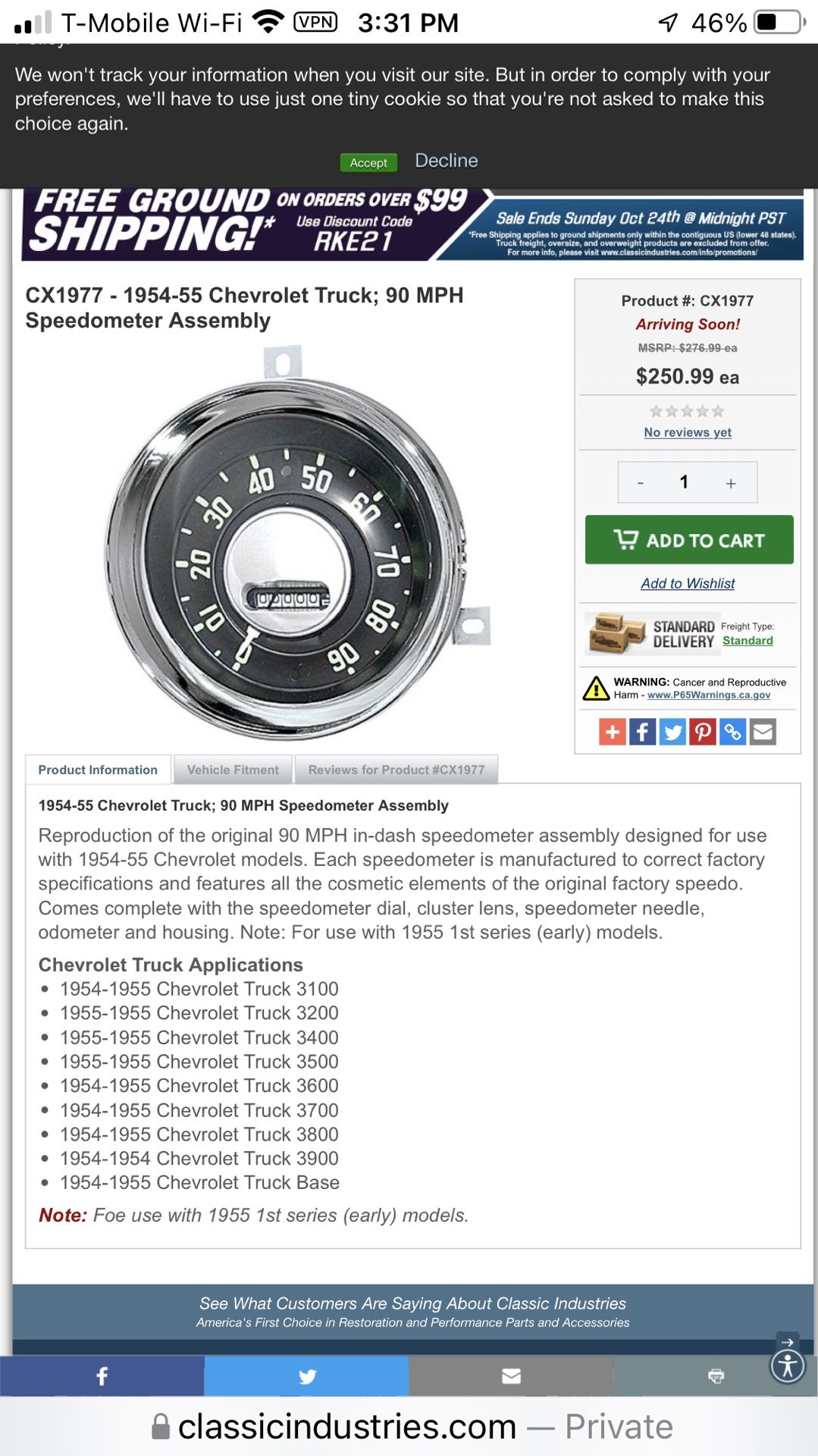 Original 54 - 55 Chevy Truck Parts