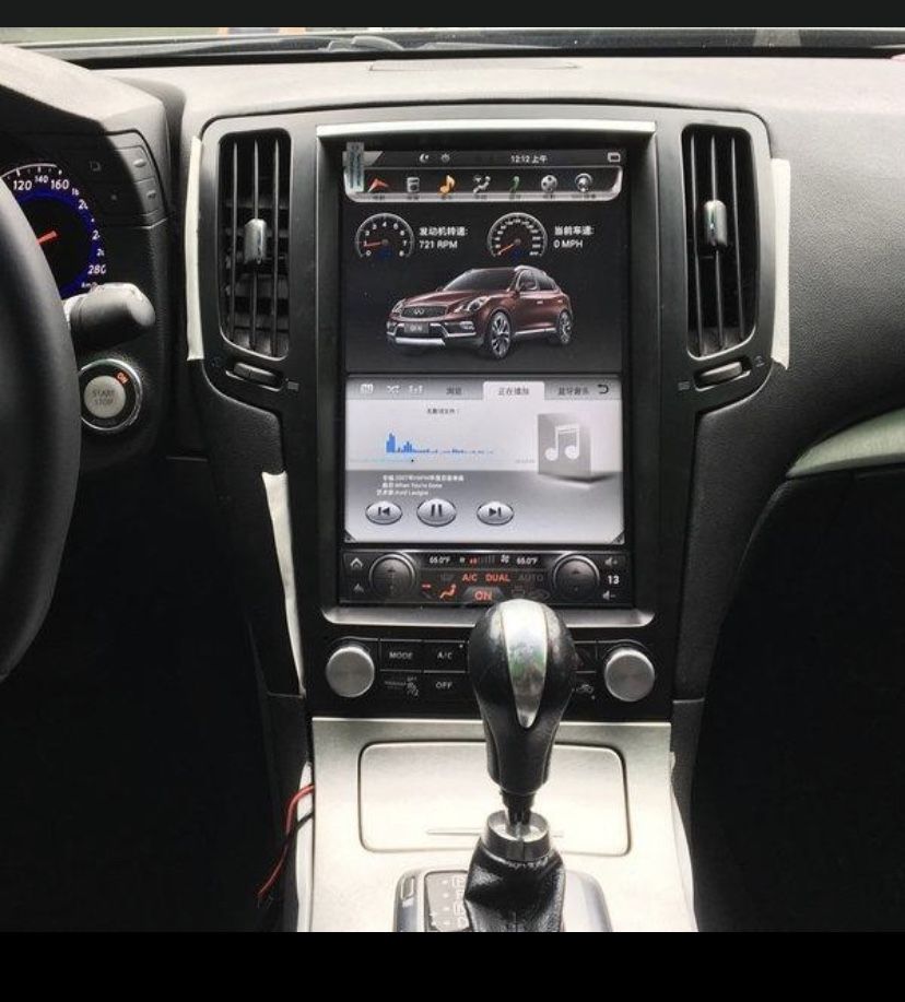 Tesla Screen With Receiver And Apple Connect With DVD Player