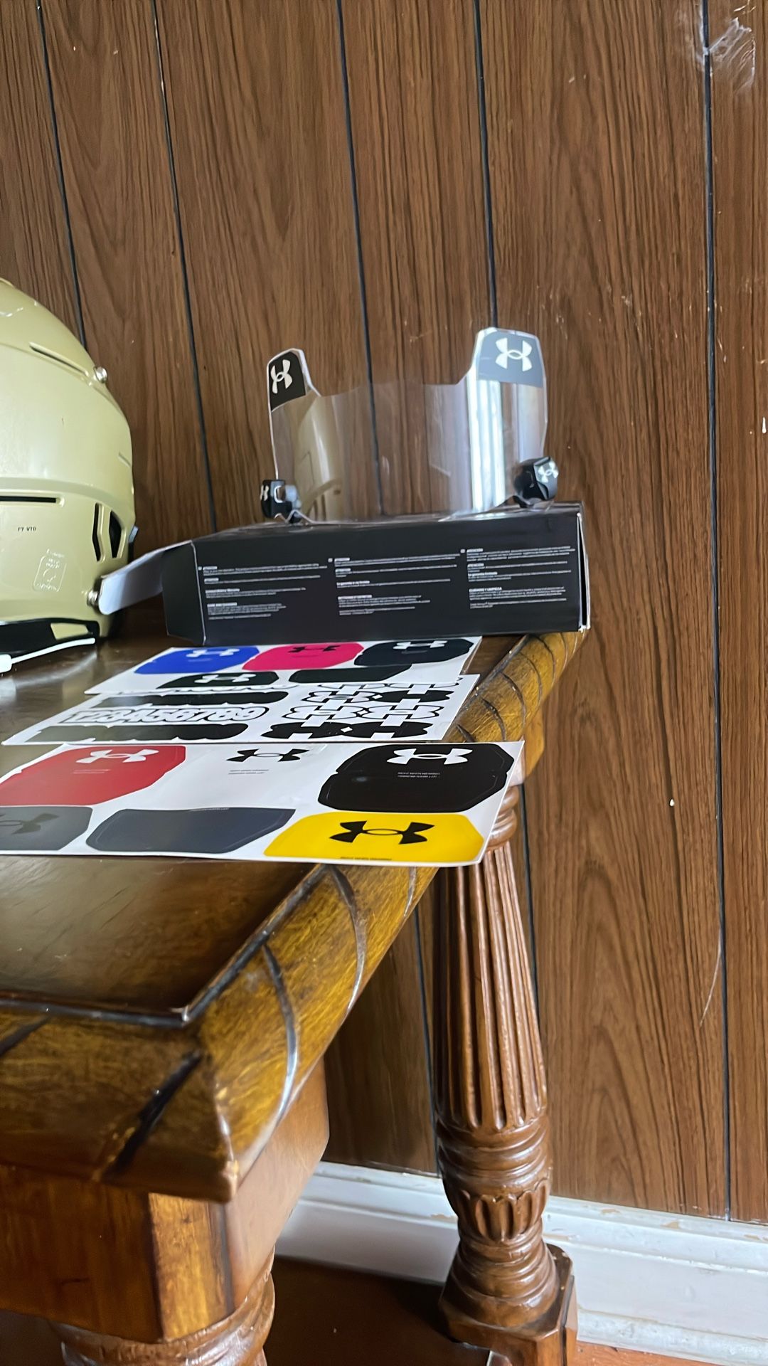 Under Armour Clear Football Helmet Visor With Customizable Stickers