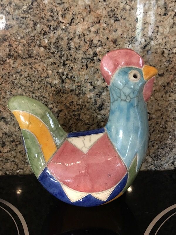 South African Raku Pottery - chicken