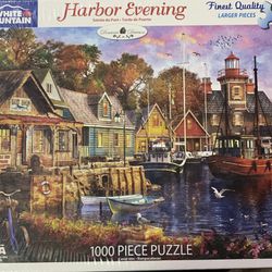 Brand new White Mountain Harbor Evening 1000 piece jigsaw puzzle