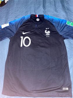 France 2018 World Cup Home Nike Jersey #10 Mbappe Size L