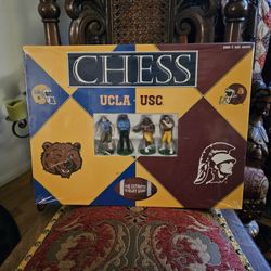 Chess Set With Ucla Vs. Usc New In The Box ! Never Used !