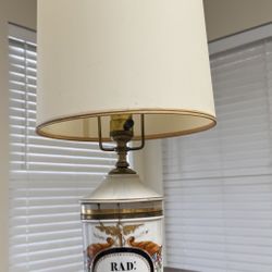 Antique French European Porcelain Apothecary Pharmacy Jar Lamp