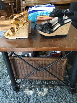Wedges and pumps barely worn