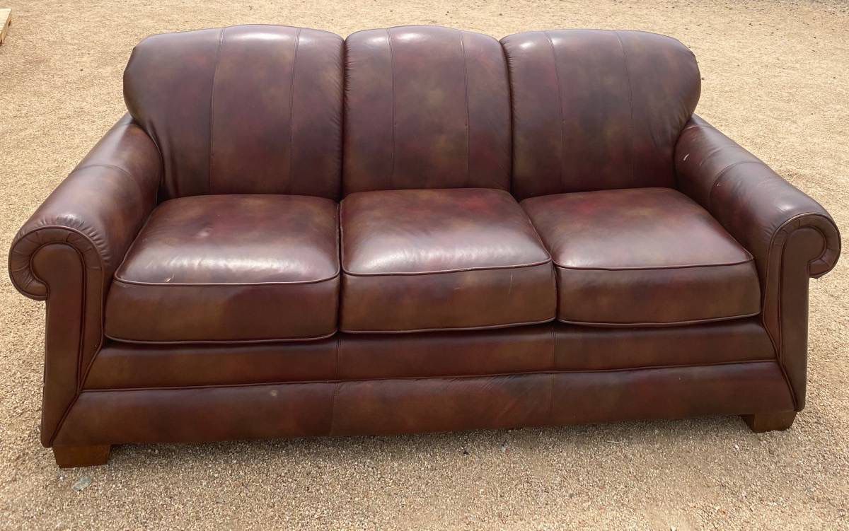 Brown Leather La-Z-boy Sofa