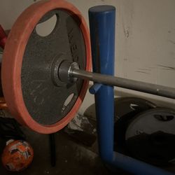 6 Plate Of 45lbs , Olimpic Bar, Bench
