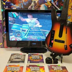 Nintendo Wii Sunburst Guitar Hero Struming Music Simulator Video Game