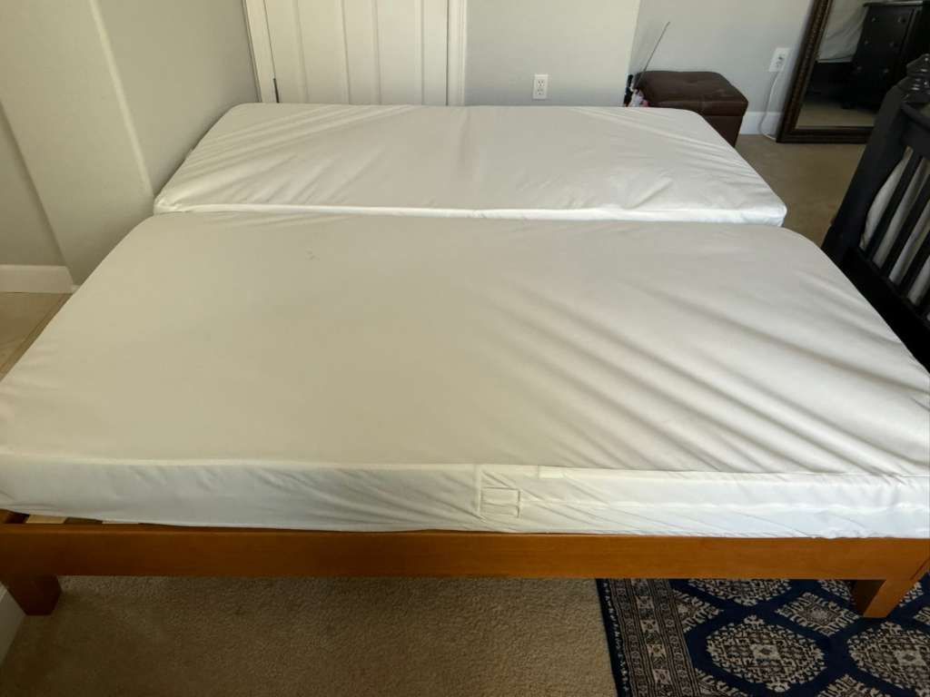 2 Single Platform Beds with Mattresses – $150 Each (Must Go Together)