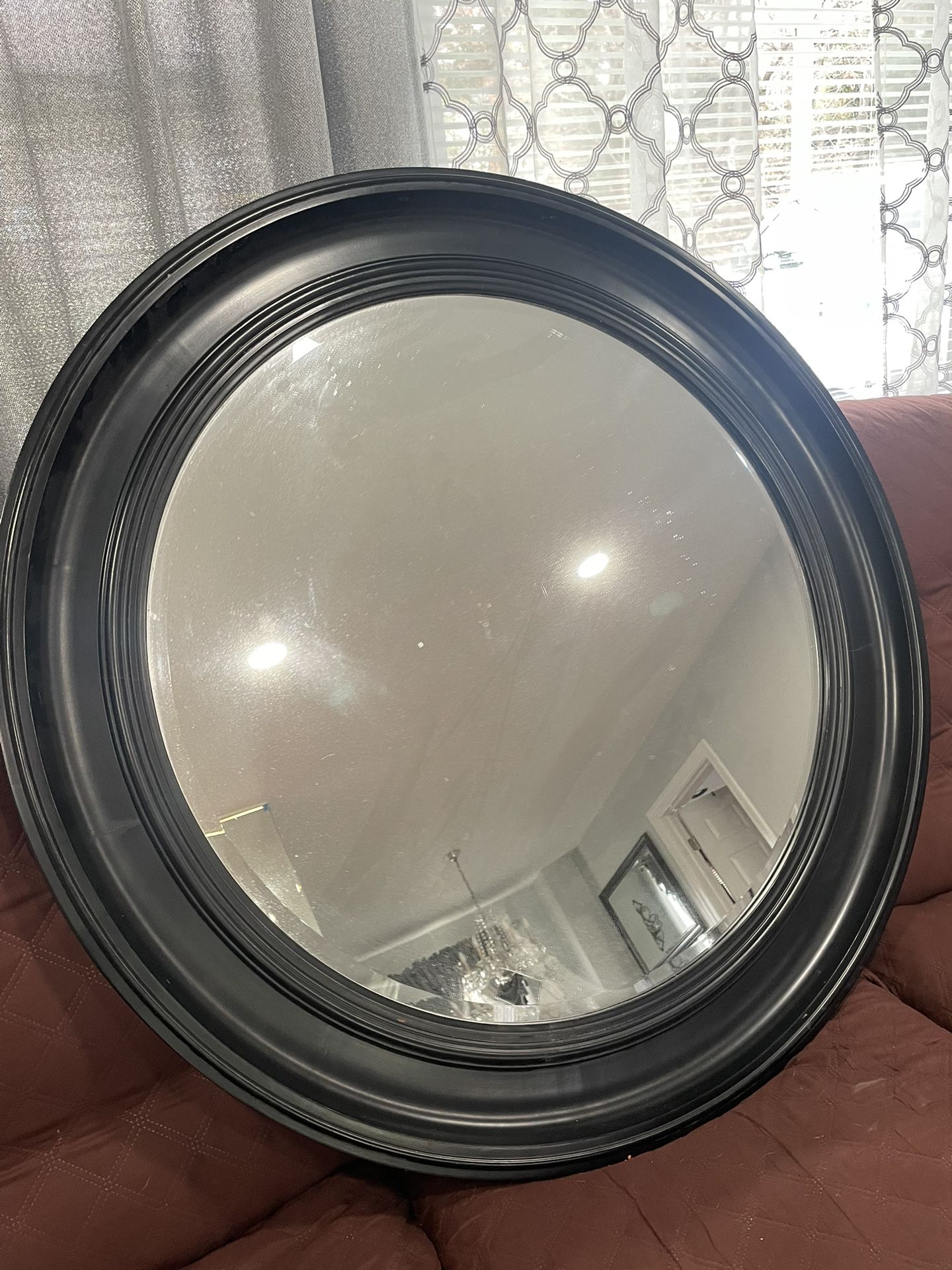 Large cute round mirror for living room and dining room.
