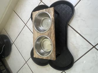 Dog Bowl and Bone Shaped Tray