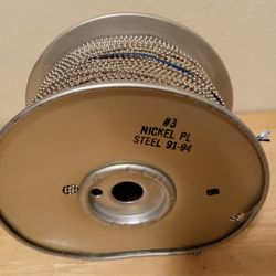 NEW ~ 6 1/2 POUNDS ~ #3 91-94 NICKEL PLATED STEEL BALL CHAIN