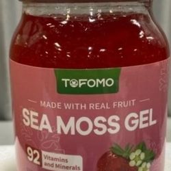 Strawberry Sea Moss Gel 18oz 100% Pure Wild Harvested Natural Superfood Exp 0625