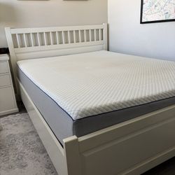 Queen Bed Frame- White IKEA Hemnes 