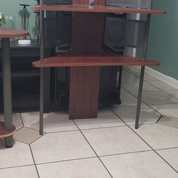 Brown Corner Desk