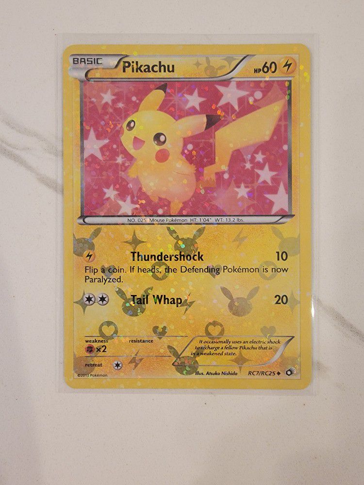 Pokémon TCG Card Pikachu RC7/RC25 Full Holo Legendary Treasures - LP 