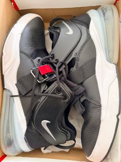 Nike Air Force 270 Black White Metallic Silver Sneakers