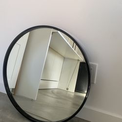 Round Black-Framed Mirror – https://offerup.co/faYXKzQFnY?$deeplink_path=/redirect/