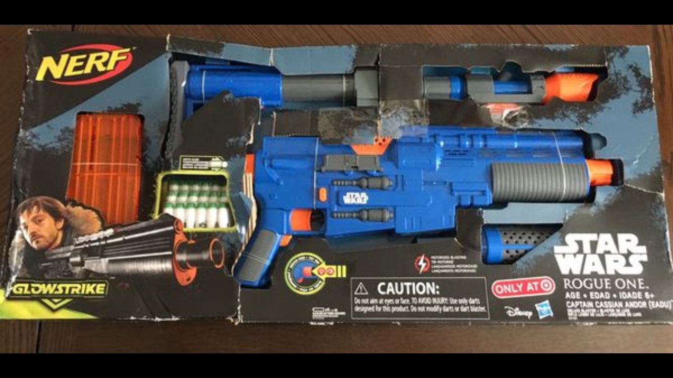 NERF STAR WARS modular cassian rebel blaster rifle dart gun rogue one last Jedi 4K dvd blu Ray
