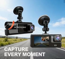 New 2 lens dash camera no card