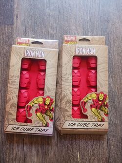 Ice Trays iron Man Lot of 2 Marvel tray
