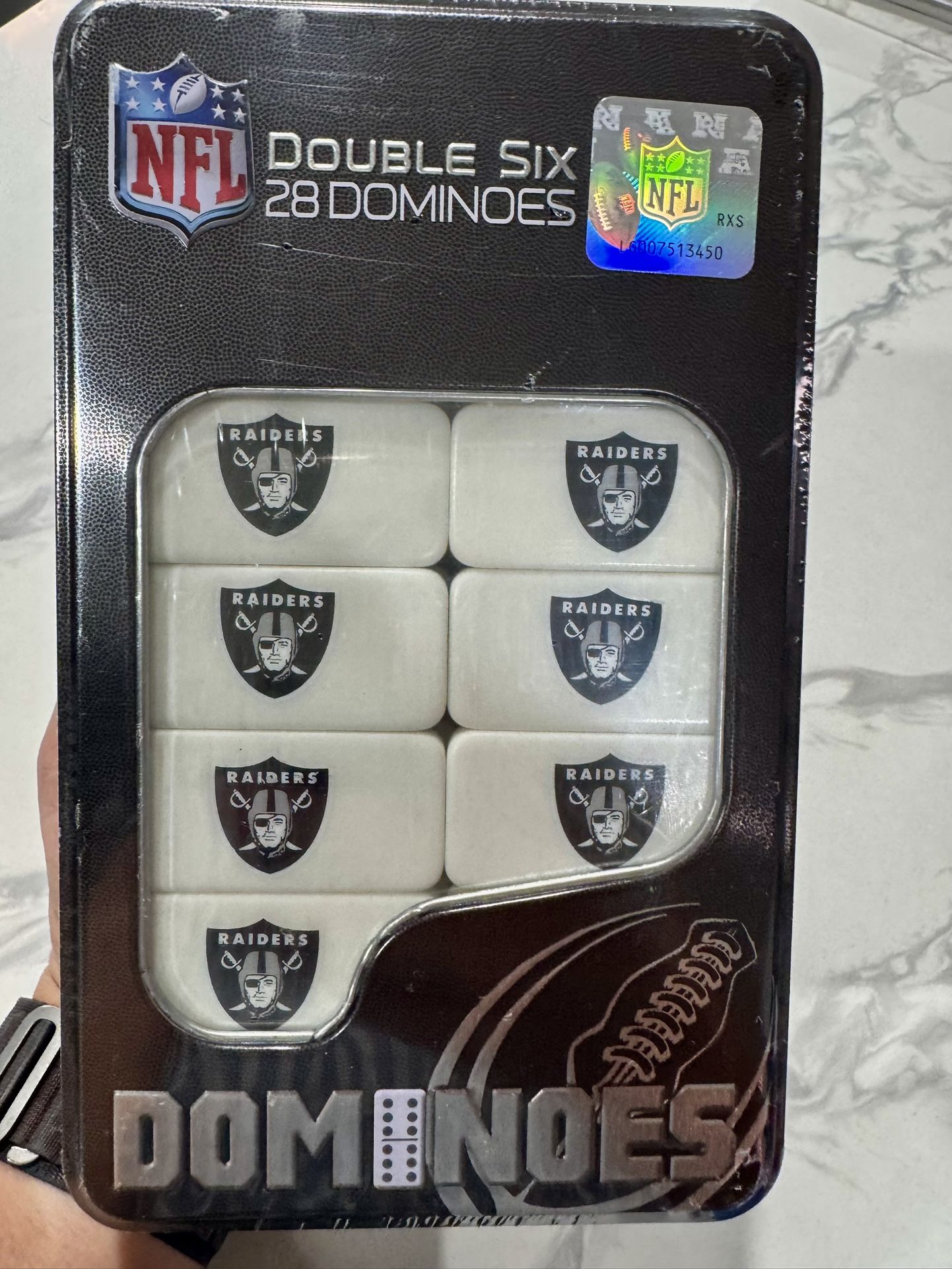 Raiders Double Six Dominoes (new)