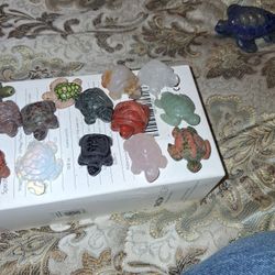 Gemstone Carved Turtles 