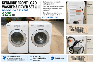 Washer & Dryer Set