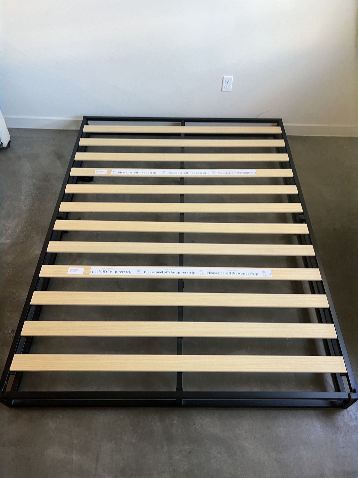 Queen Metal Bed Frame with Slats