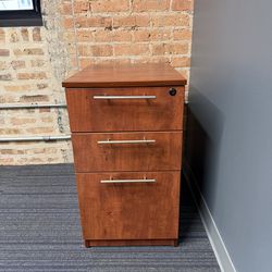 3-Drawer Vertical File Cabinet – Wood Finish