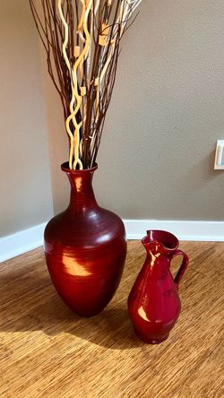 Set of 2 vases with branches