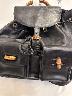 Gucci Backpack With Bamboo Handle