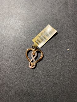 10k real solid gold with real diamonds pendant 1” and 1.4gr