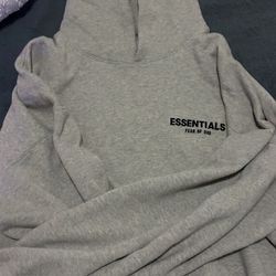 Essentials hoodie dark oatmeal