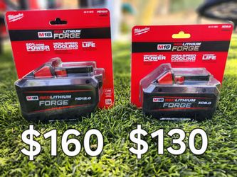 MILWAUKEE M18 FORGE BATTERIES 12.0 & 8.0