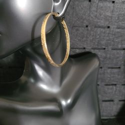 18 K Gold Versace Hoop Earings