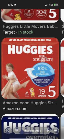 Huggies Lil Moves . Size 5 