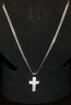 14K WG DIAMOND CROSS CHARM