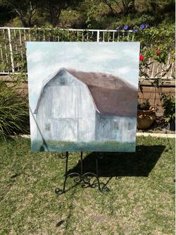 Large Rustic Barn Oil Painting on Canvas