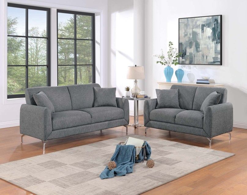 Brand New Grey Sofa & Loveseat