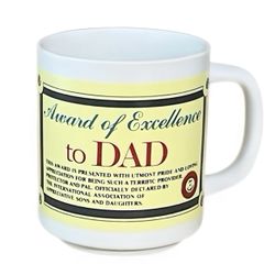 Vintage 1984 Wallace Berrie Co. Applause Mug ''Award Of Excellence To Dad”