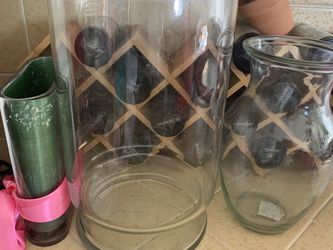 3 Glass Vases
