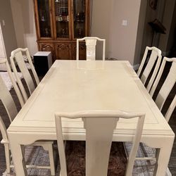 Vintage White Laquer Dining Room Set