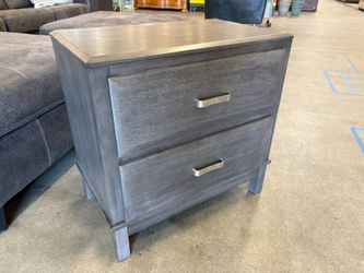 Contemporary Grey Wash 2 Drawer Nightstand