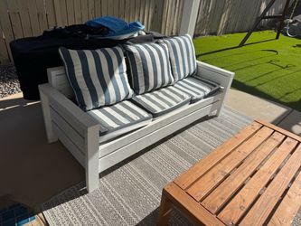 Handmade Patio Furniture Solid Wood Set