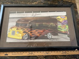 Dale Jarrett Signed UPS NASCAR Picture