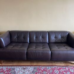 Tufted Leather Couch