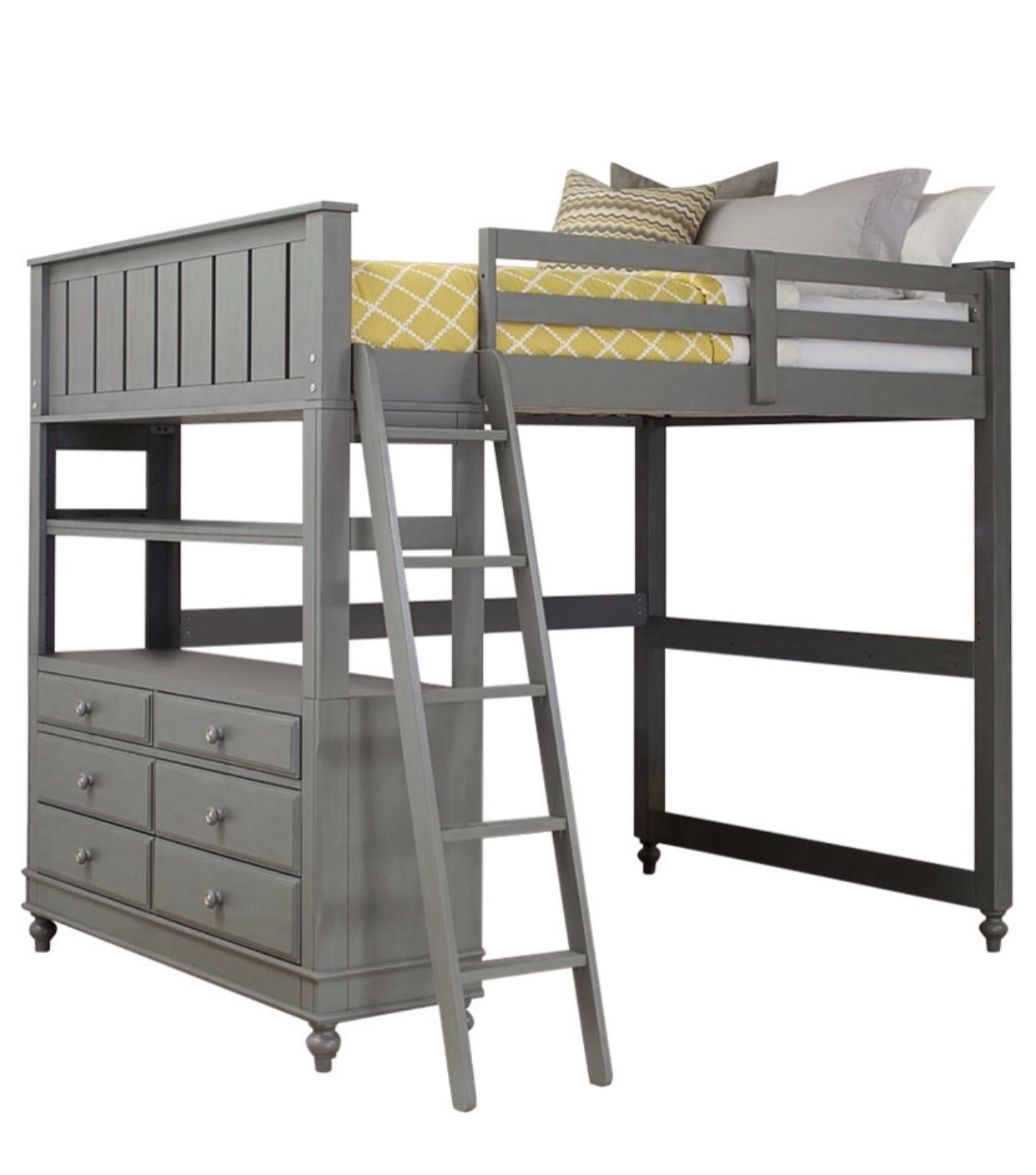 Loft Bed With Dresser And Desk With Twin Mattress